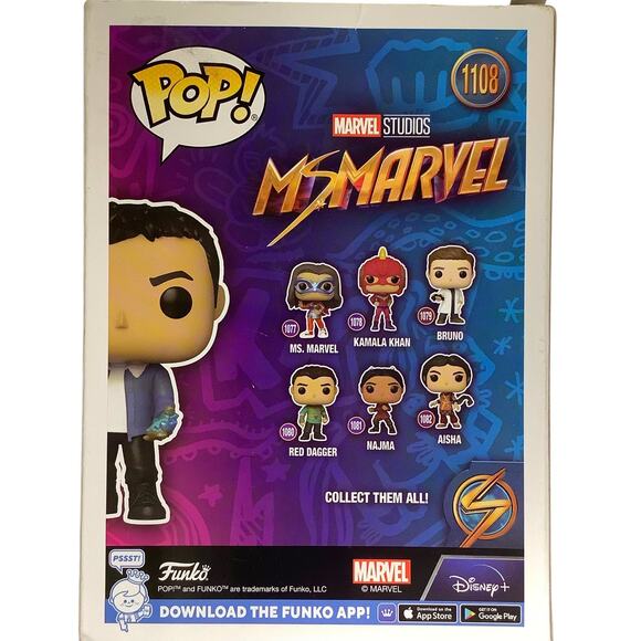Funko POP #1108! Ms. Marvel - Kamran Special Edition, NIB, FAC-053571-22174 - Picture 8 of 8